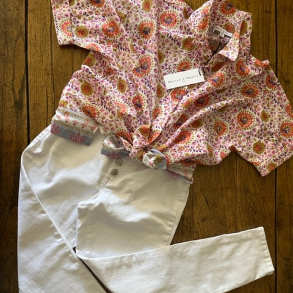 Women's Anthropologie, Maison d' Amelie, French Provincial Blouse/Top -  Size S